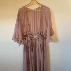FAVLUX Dusty Pink Maxi Dress
